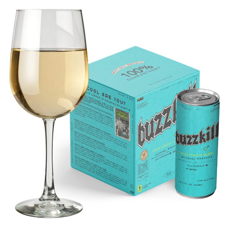 Buzzkill Sauvignon Blanc (Alc Removed) Cans - 250ml
