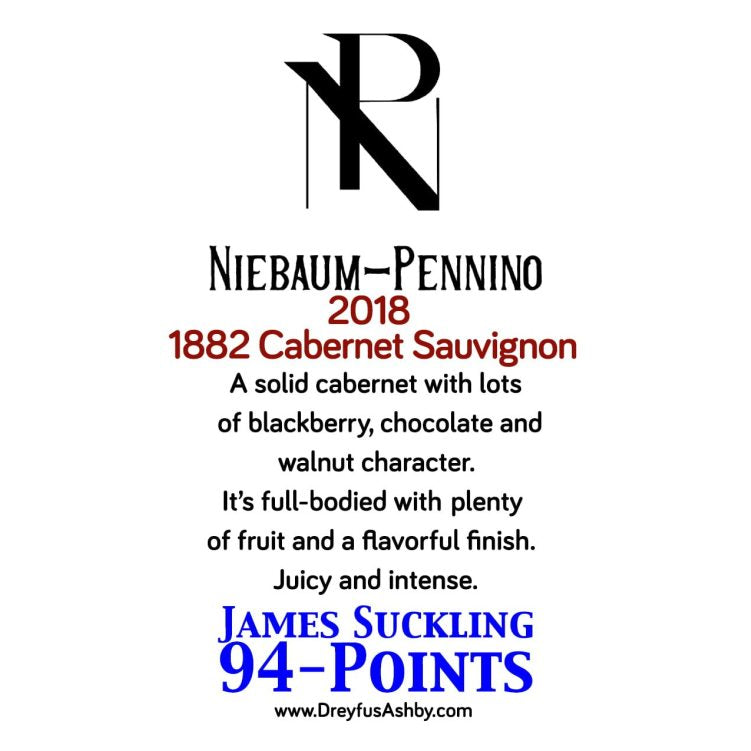 Niebaum-Pennino (Inglenook) 1882 Cabernet Rutherford '17