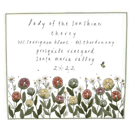 Lady of the Sunshine ‘Chevey’ White Blend Edna Valley CA ‘24