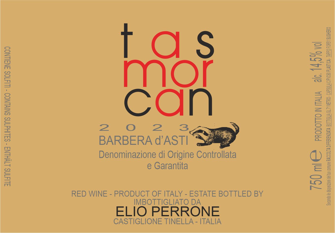 Elio Perrone Barbera D`Asti `tasmorcan` '24